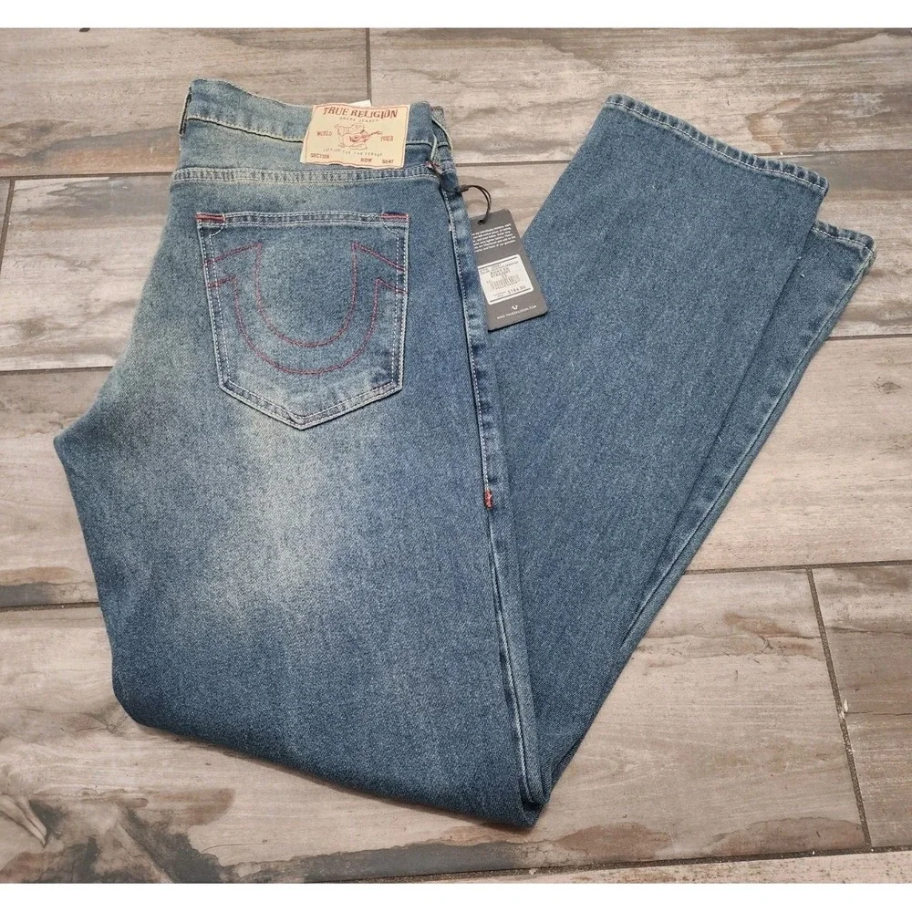 TRUE RELIGION Ricky SN Relaxed Straight JEANS 33